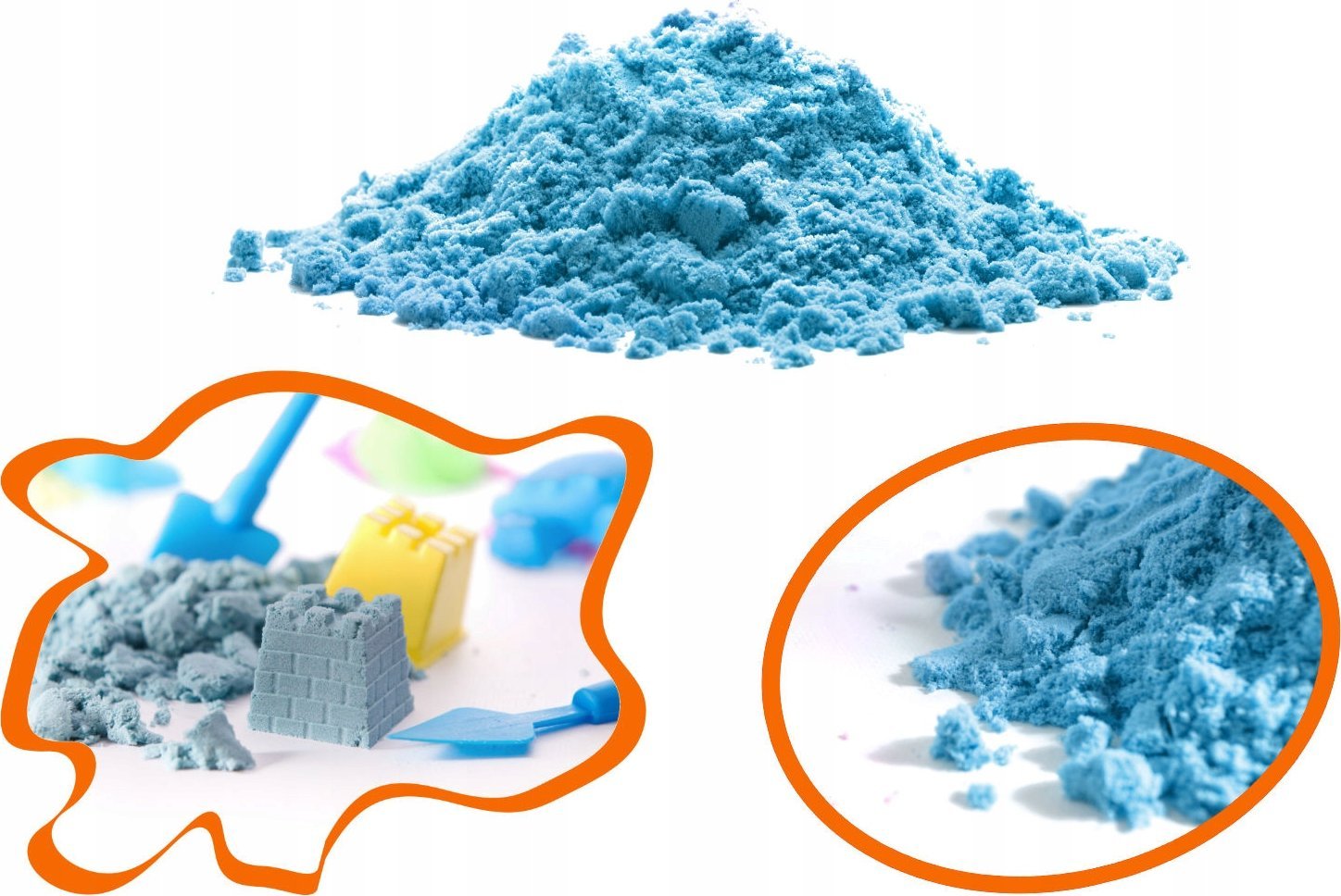 KIK Piasek kinetyczny 1kg w woreczku niebieski