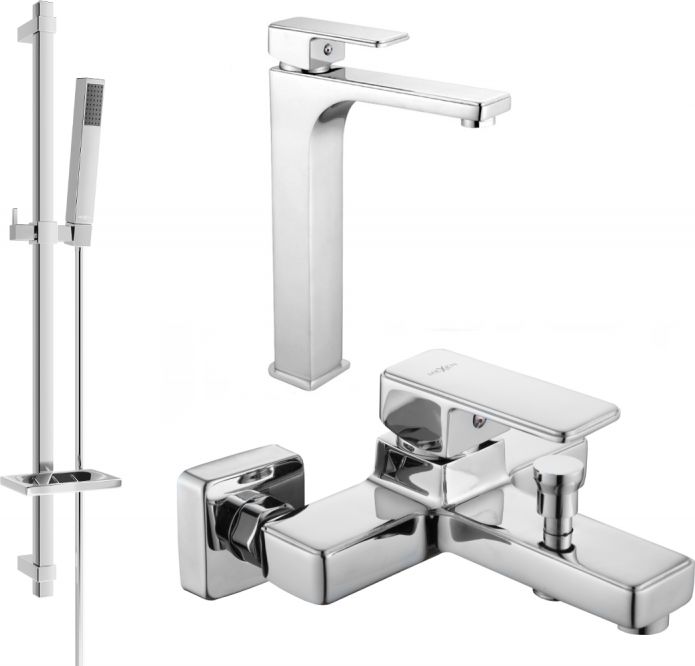 Mexen Mexen Cetus DQ77 zestaw wannowy, chrom - 744313DQ77-00