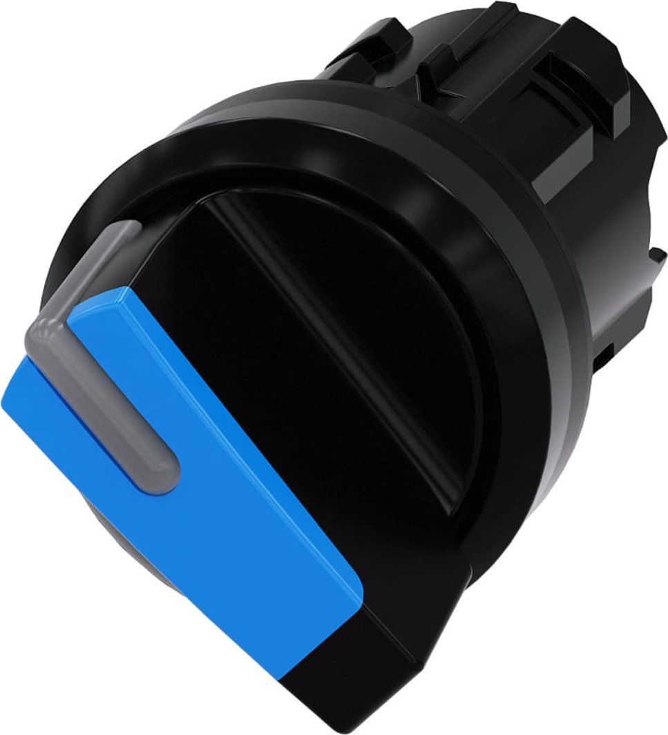 Siemens Przełącznik z możliwością podśw 22mm okrągły tworzywo czarny/niebieski kr pióro 2 poz o-i 3SU1002-2BF50-0AA0