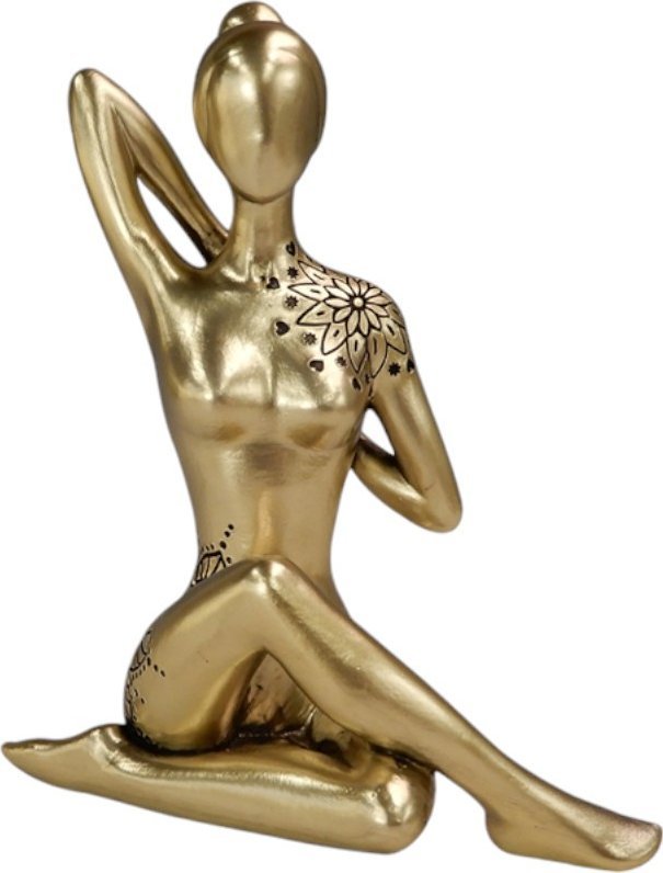 Giftdeco Yoga - złota figurka dekoracyjna