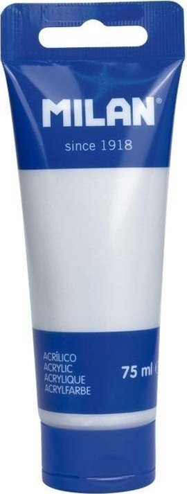 Farba akrylowa w tubce 75ml srebrna MILAN