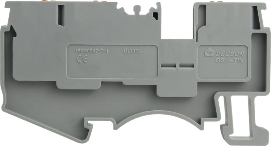 Degson Złączka szynowa 2,5mm2 1P 3-przewodowa zacisk push-in szara UL 3923