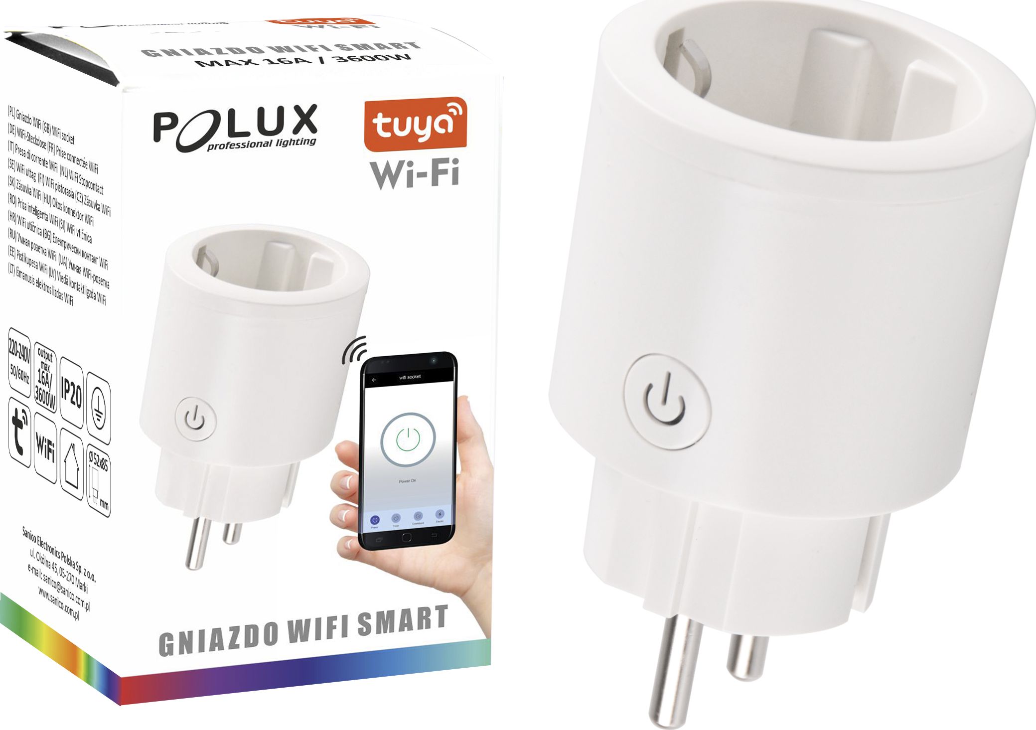 Polux Gniazdo Polux SMART wifi Tuya
