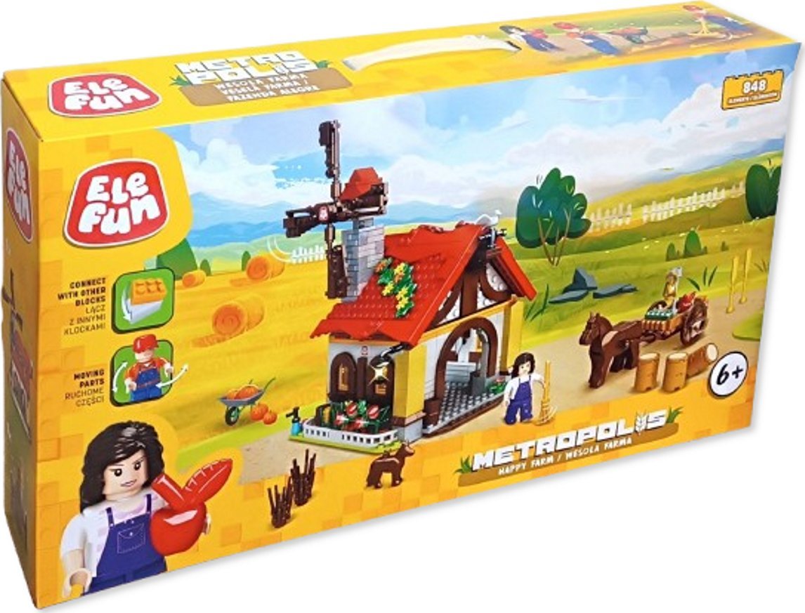 Klocki Elefun Metropolis Wesoła farma 12108