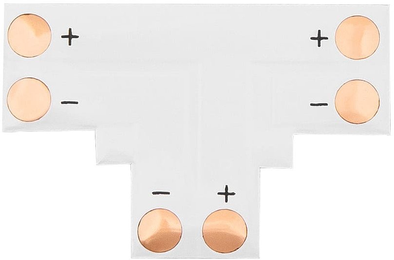 Konektor do taśm led typu "T" 10mm 2pin 1 szt, X4868