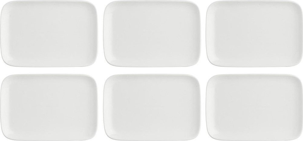 NPC Polska La Porcellana Bianca Zestaw 6 tac prostokątnych Essenziale New Age 15x10 cm biały
