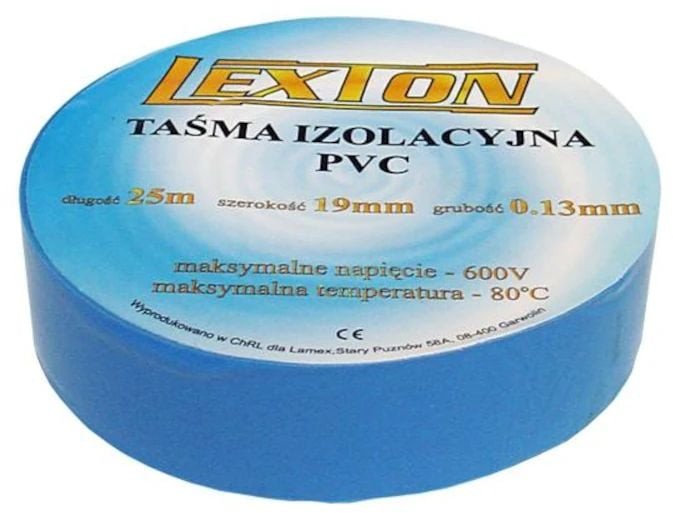 Taśma izolacyjna LEXTON LXSC040 NIEB, 25m, niebieska