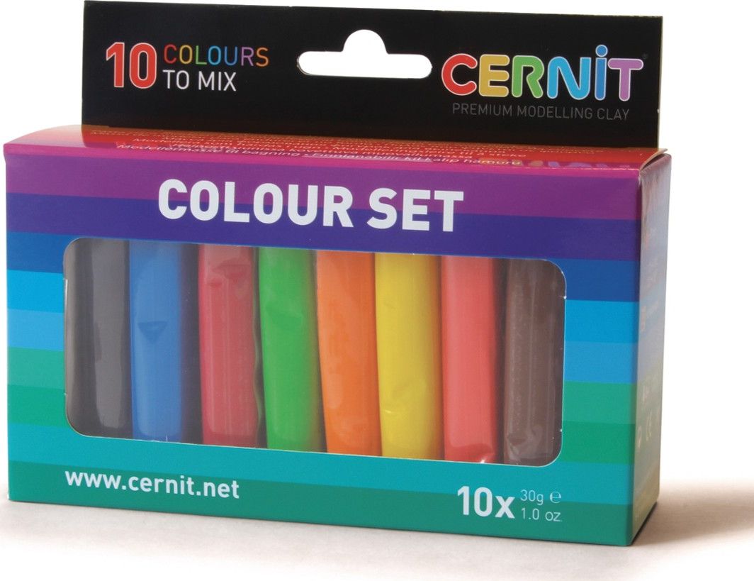 The Clay and Paint Factory Modelina Cernit Zestaw 10x30 g
