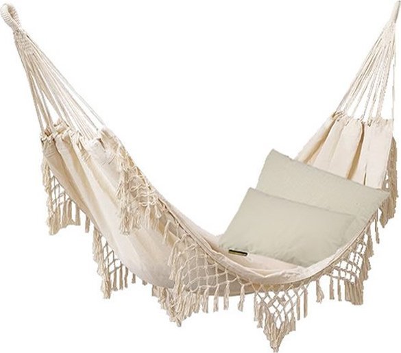 Koala Hammock Bawełniany hamak boho z poduszkami, ecru CHW-209