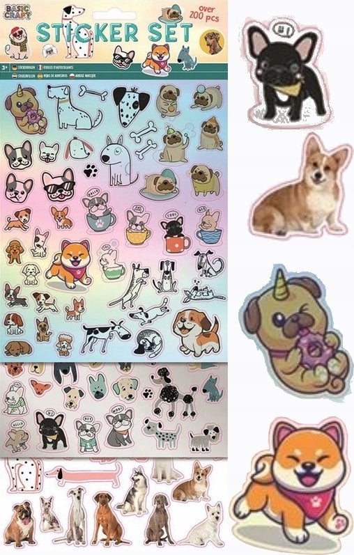 *****Zestaw naklejek pieski 100089 98975
