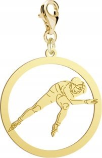 Radziszewska Pozłacany Charms Panczenista DEDYKACJA GRATIS