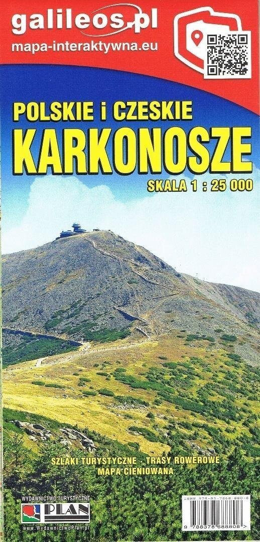 Plan Mapa turystyczna - Polskie i czeskie Karkonosze