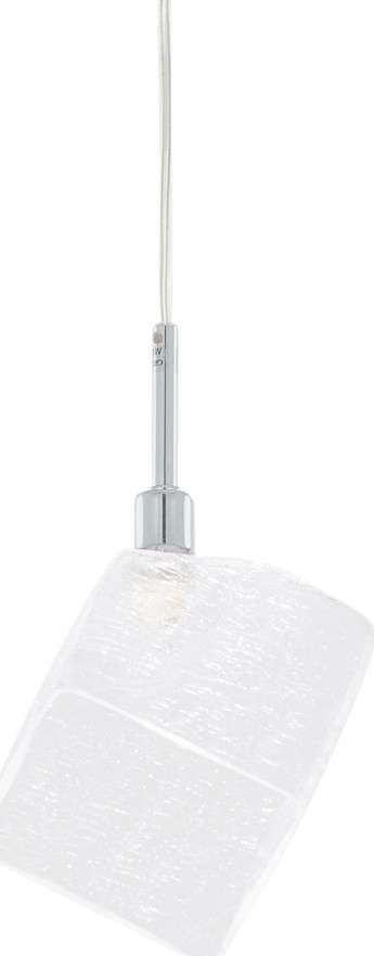 Lampa wisząca Italux LAMPA wisząca ZEN MD13026003-1A Italux szklana OPRAWA zwis kwadratowy biały chrom