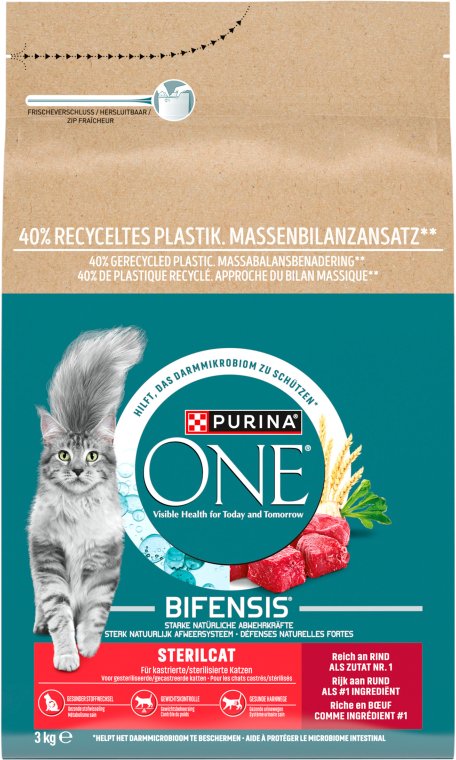 Purina One Cat Sterilcat Karma z wołowiną dla kota 3kg