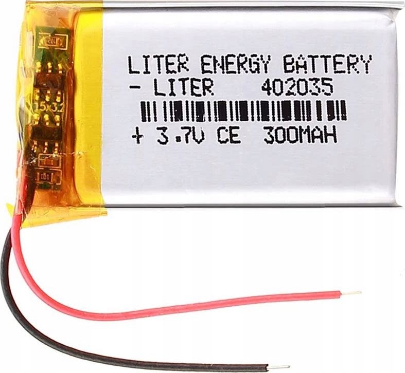 Liter Energy Battery Akumulator Li-Poly 300mAh 3.7V 402035