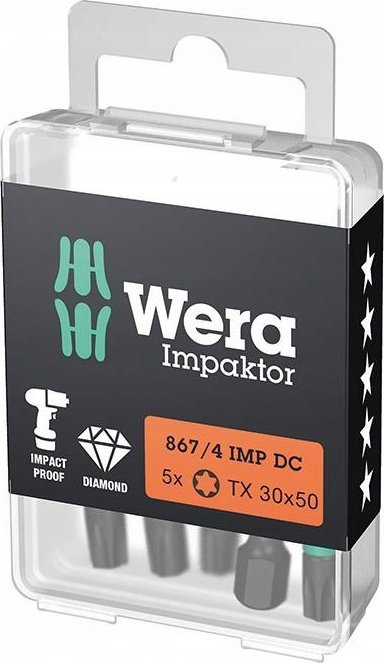 Bit Impaktor 1/4" DIN 3126 E63 TORX T30x50mm 5 szt. Wera