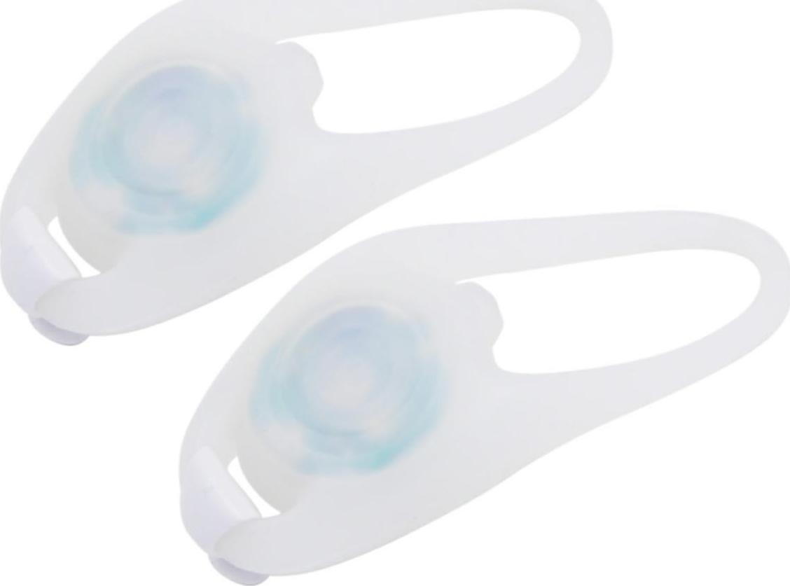 Carcommerce Lampki do roweru silikonowe przód i tył - białe