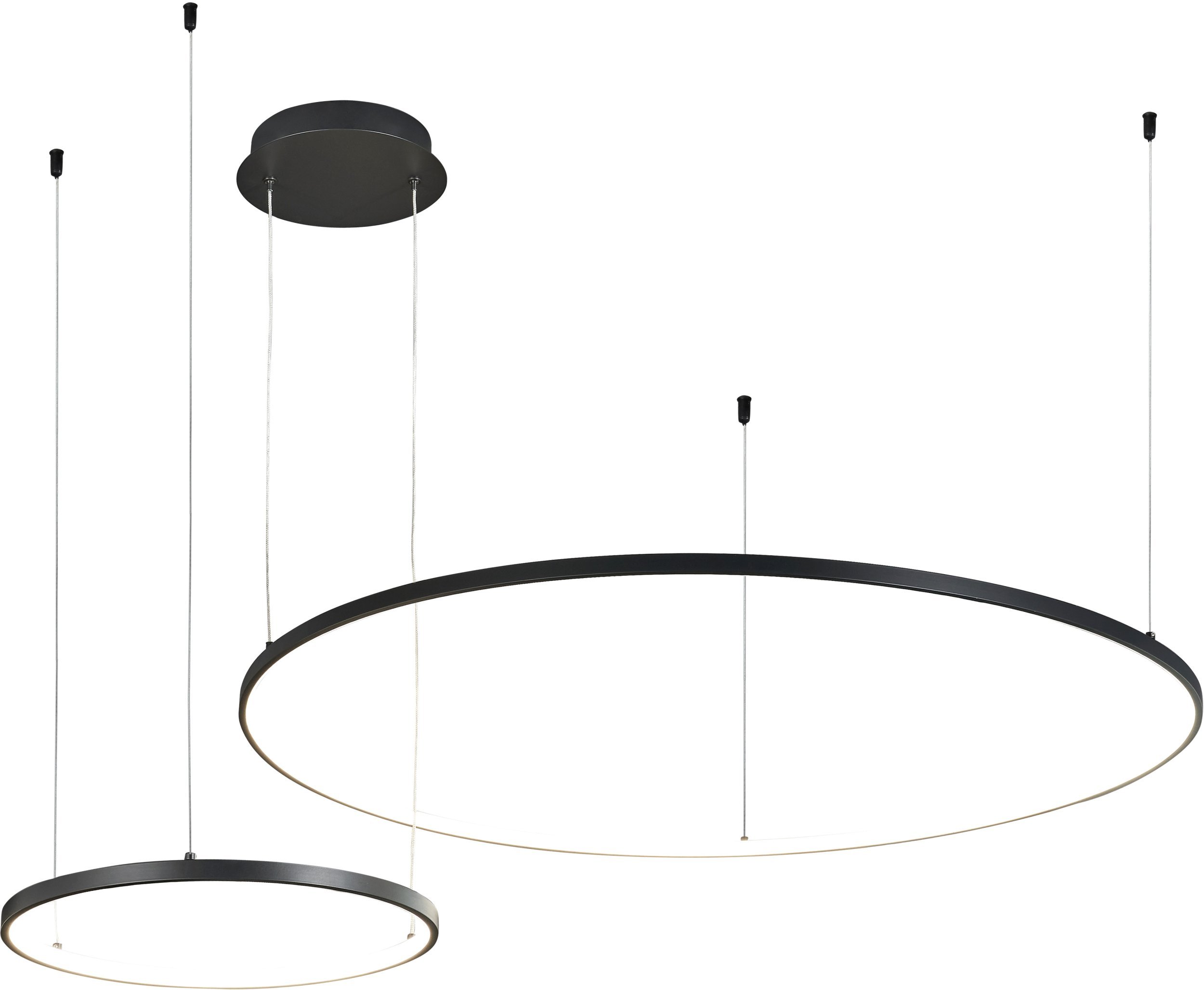PENDANT LED LIGHT SIBIU 2XROUND 4000K BL