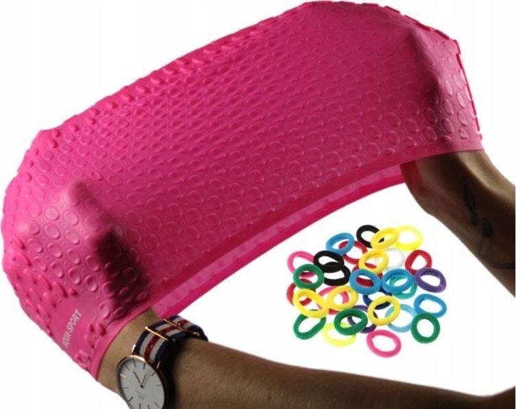 Aqua-Sport CZEPEK PŁYWACKI SILIKONOWY NA DŁUGIE WŁOSY BASEN