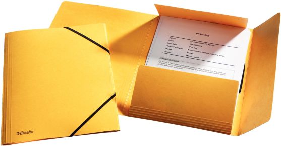 Esselte Teczka z gumką narożną A4 preszpanowa żółty (10K017M)