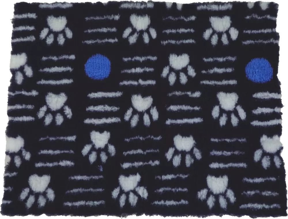 ZOLUX Posłanie izolujące dry bed z wzorem w łapki 75x95 kol. granatowy