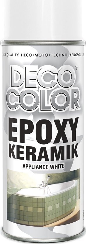 DECO COLOR Biała farba ceramiczna spray do wanien umywalek agd Epoxy Keramik