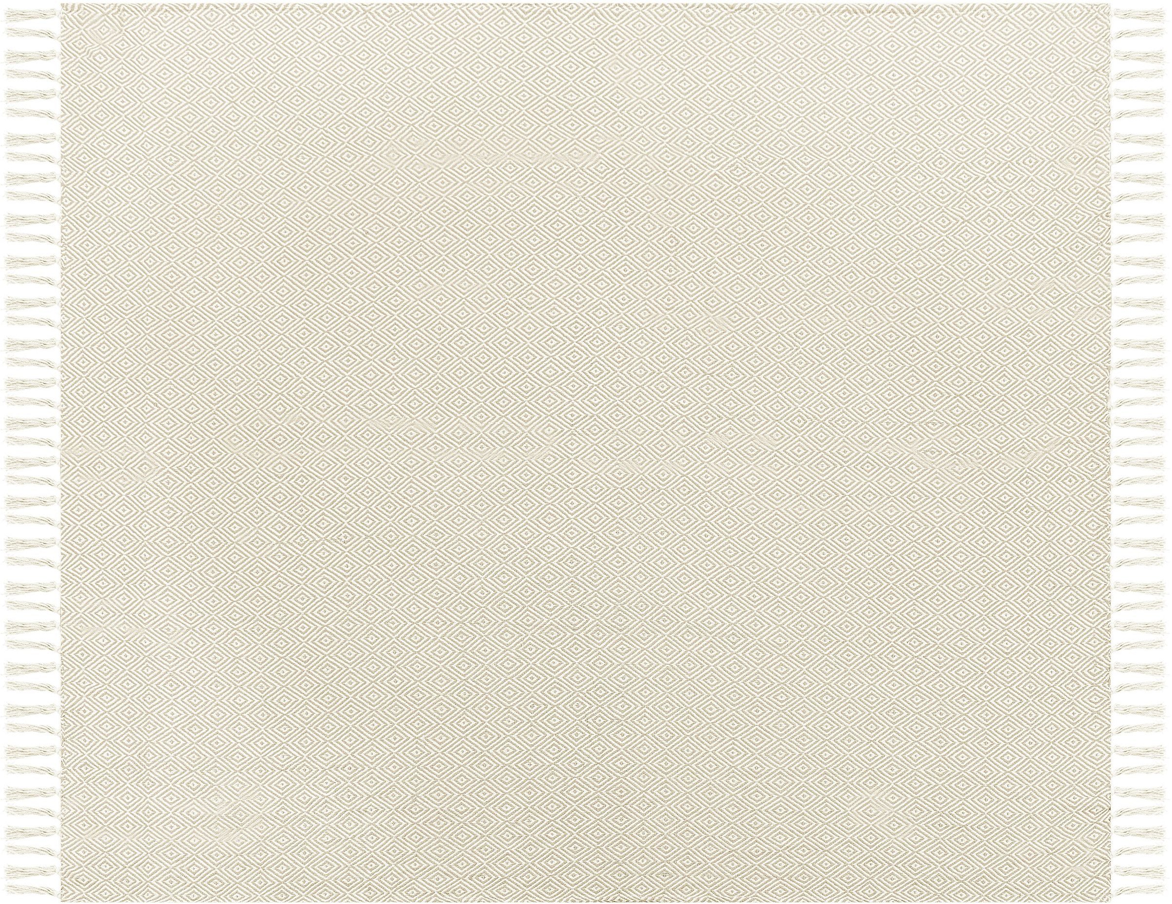 Narzuta na łóżko TOUTLI Bawełna 200 x 220 cm Jasnobeżowy