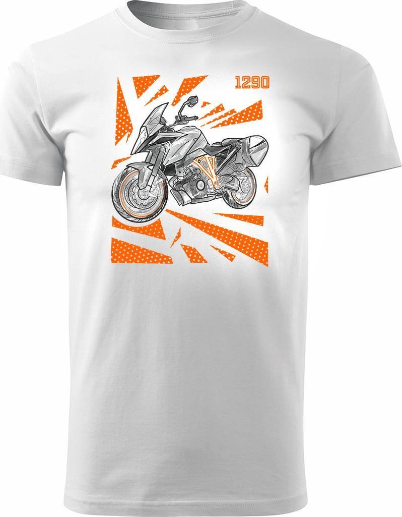 Topslang Koszulka na motor motocykl KTM 1290 Super Duke GT męska biała REGULAR XL