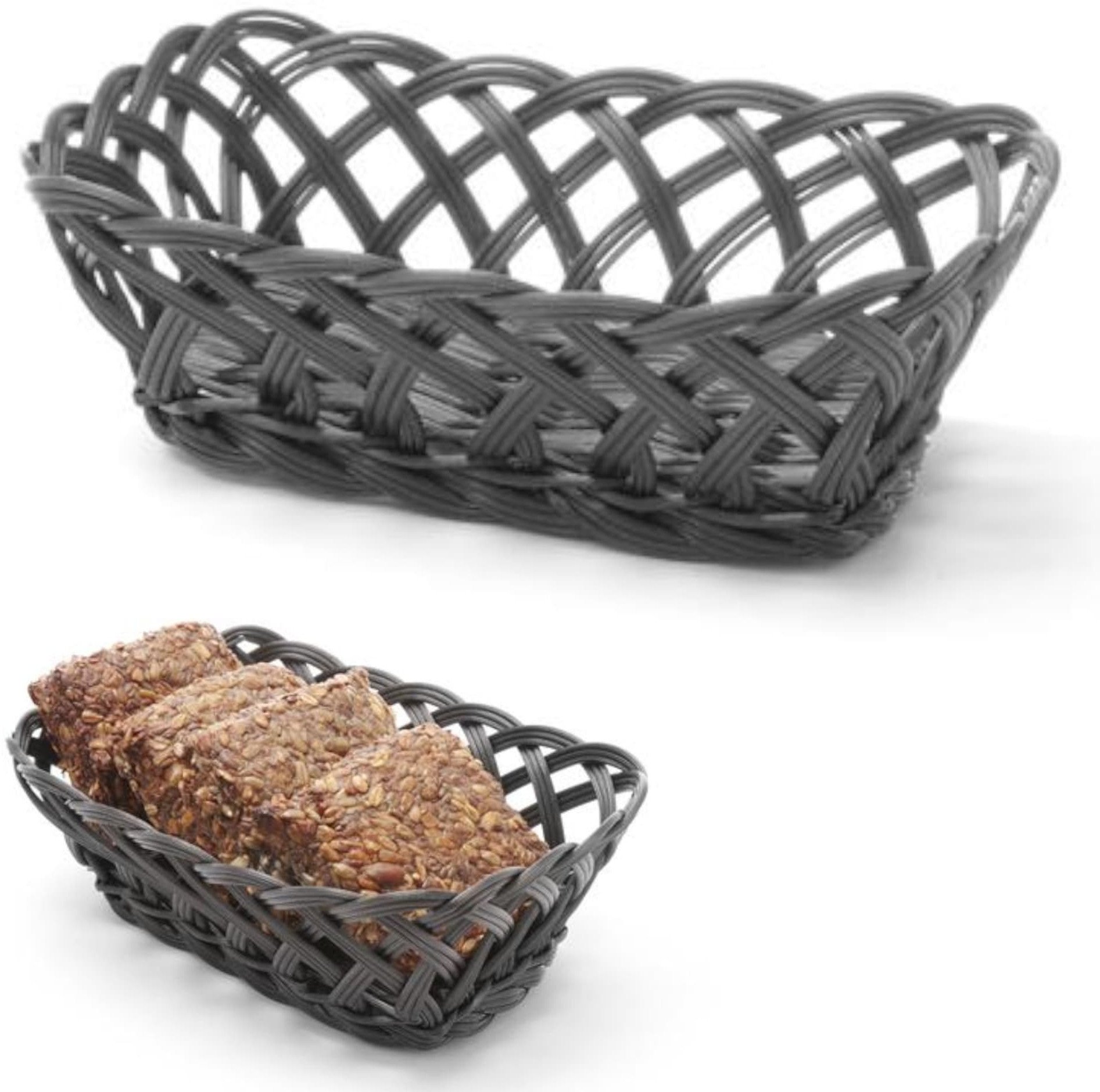 Koszyk pojemnik na owoce warzywa pleciony prostokątny - Hendi 426241