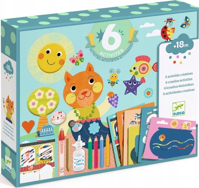 Djeco Įvairių darbelių rinkinys - Katinas ir draugai