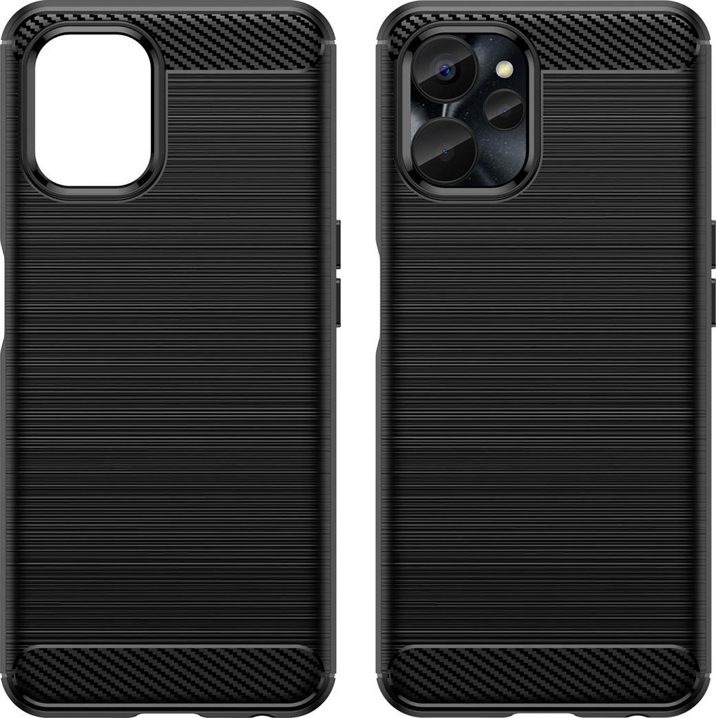 Hurtel Carbon Case etui do Realme 10 5G / Realme 9i 5G elastyczny silikonowy karbonowy pokrowiec czarne