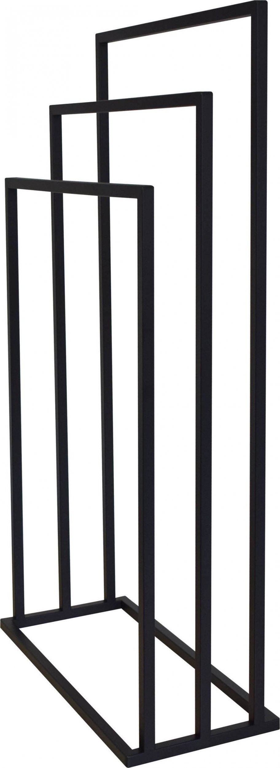 Sepio Nowoczesny czarny stojak na ręczniki z 3 ramionami