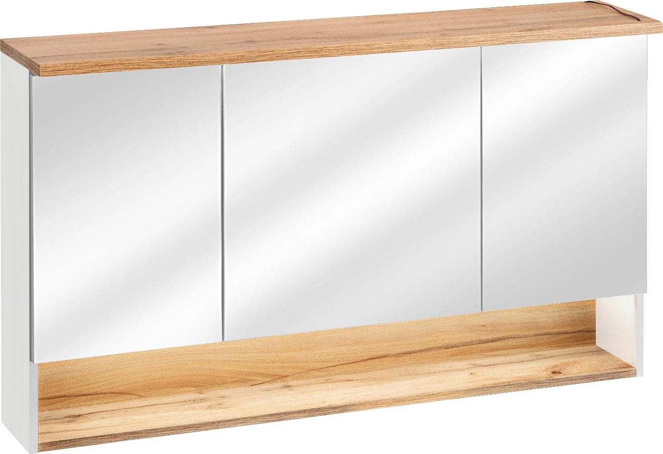 Comad Szafka łazienkowa BAHAMA 120 cm biała połysk z lustrem wisząca szeroka COMAD