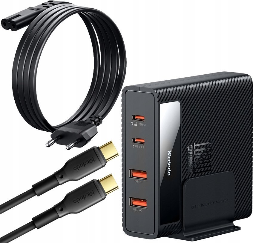 Ładowarka Mcdodo Stacja ładująca Hyperspace GaN 100W Mcdodo CH-1802 2xUSB-C, 2xUSB-A (czarna)