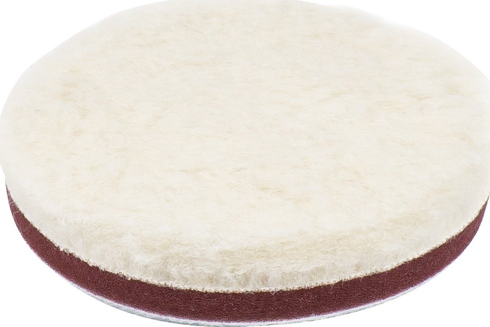 AMiO Pad polerski wełniany futro polerskie medium średni na rzep 125 mm amio-03705