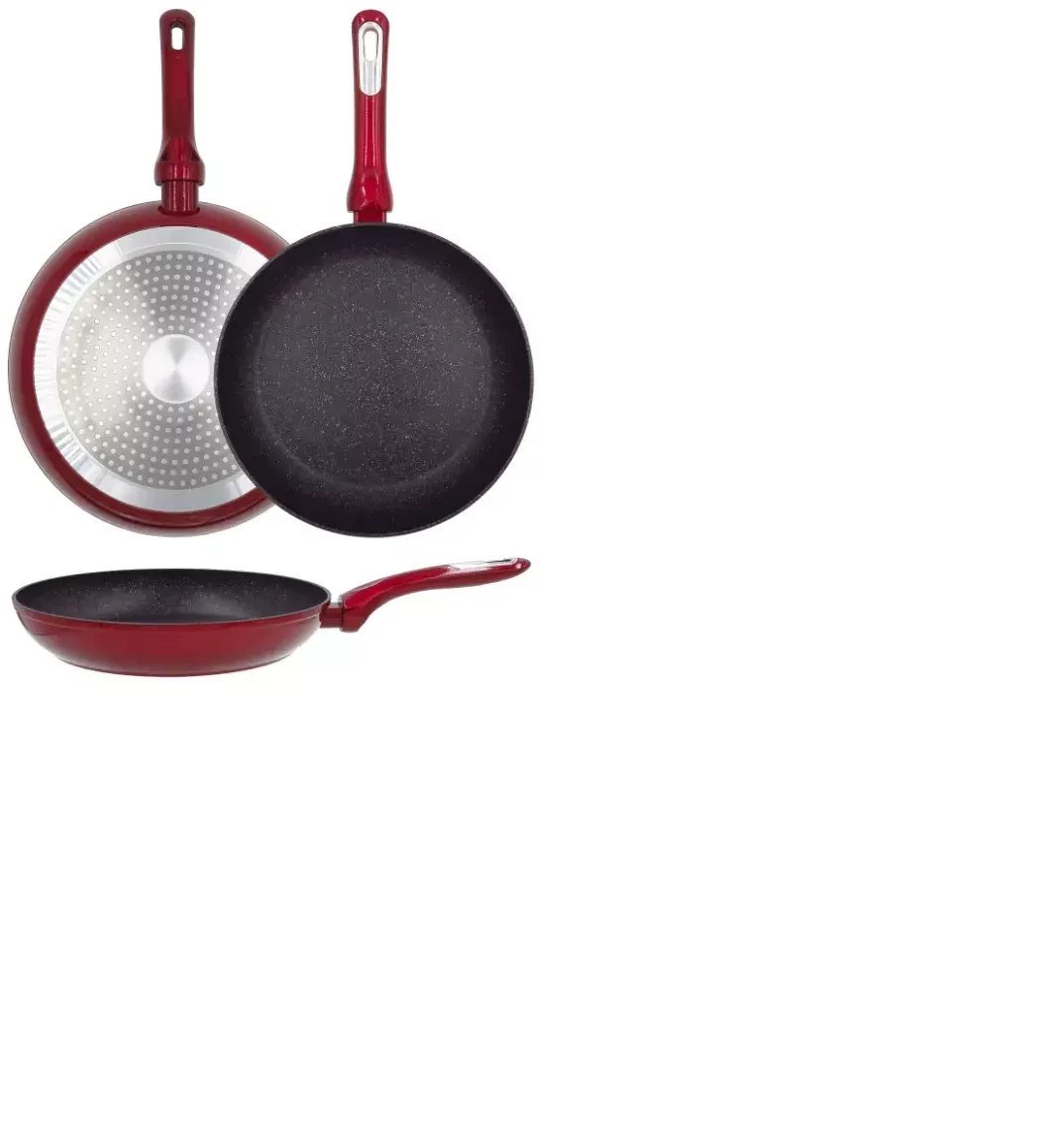 Frying pan Cosmo O26cm induction red with guard 24222102