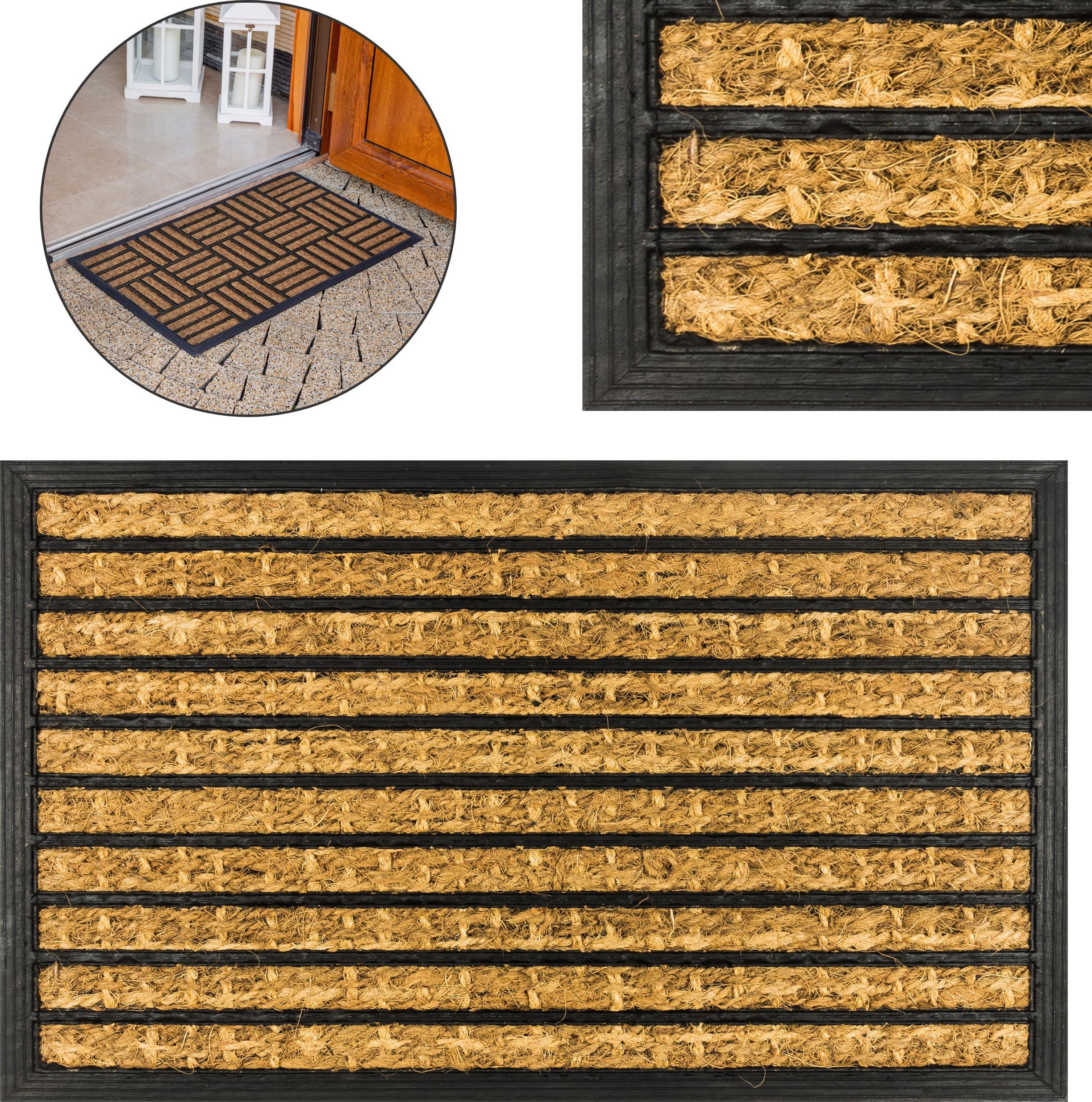 Krystynka Wycieraczka antypoślizgowa Panama 40x60cm Włókno kokosowe