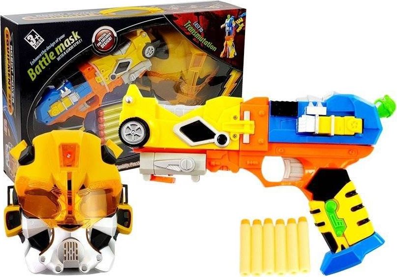 Lean Sport Pistolet na Strzałki Piankowe Robot 2w1 + Maska
