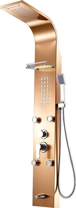 Zestaw prysznicowy INDES Złoty panel prysznicowy
