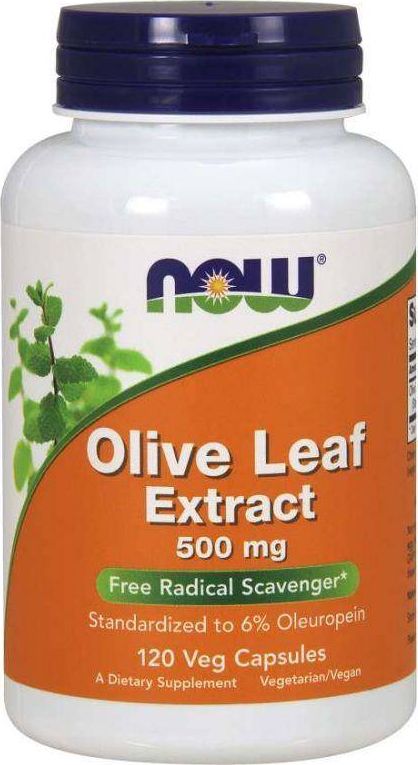NOW Foods NOW Foods - Ekstrakt z Liścia Oliwnego, 500mg, 120 vkaps