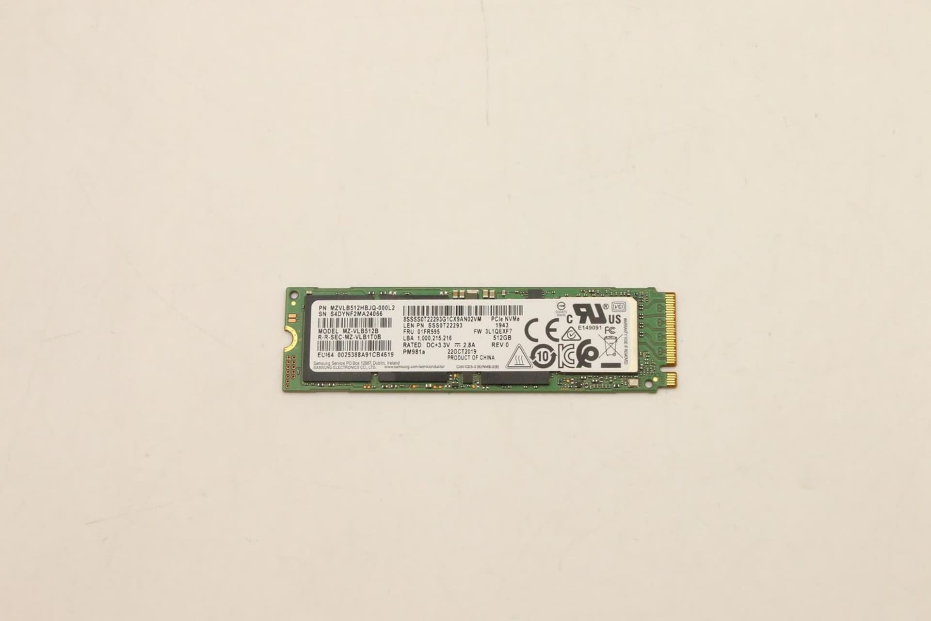 Dysk Lenovo SAMSUNG PM981a 512GB M.2 PCIe