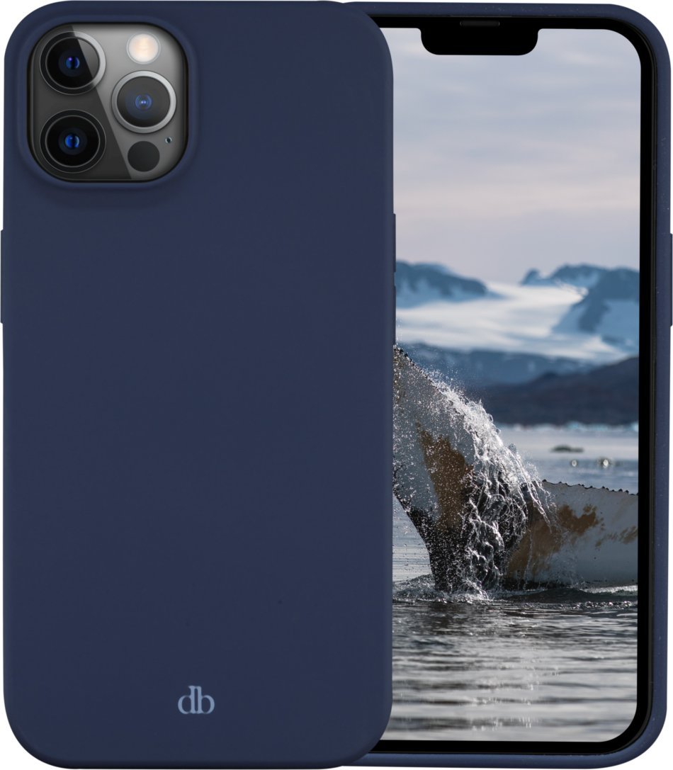 dbramante Costa Rica - Tylny pokrowiec na telefon - Silikon, recyklingowy plastik - niebieski pacyficzny - dla Apple iPhone 12, 12 Pro