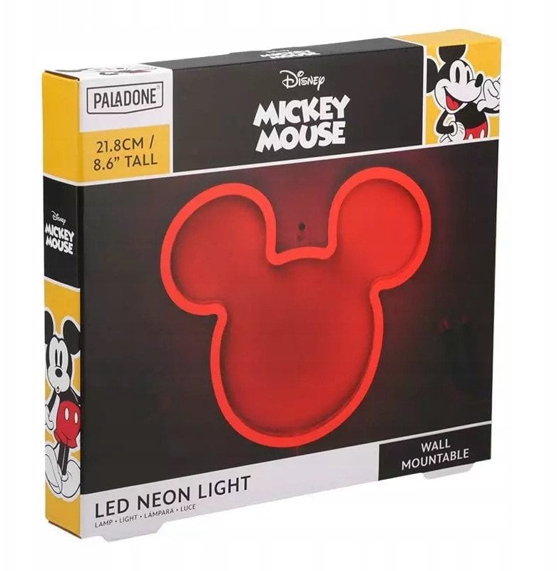 PALADONE Disney Myszka Miki Lampka neonowa ścienna (21,8 cm)