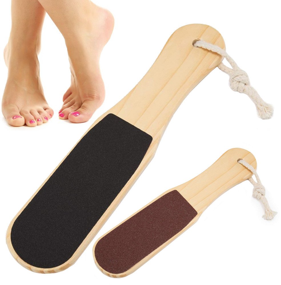 Tarka drewniana do stóp pięt pumeks dwustronna