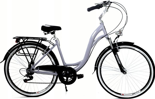 Dallas Bike Rower Dallas City Alu 28" 7spd - Siwy z czarnym