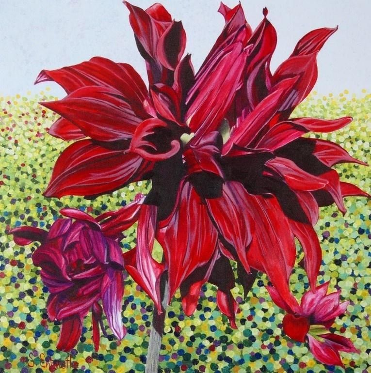 Susan Entwistle Karnet z kopertą Czarna dalia