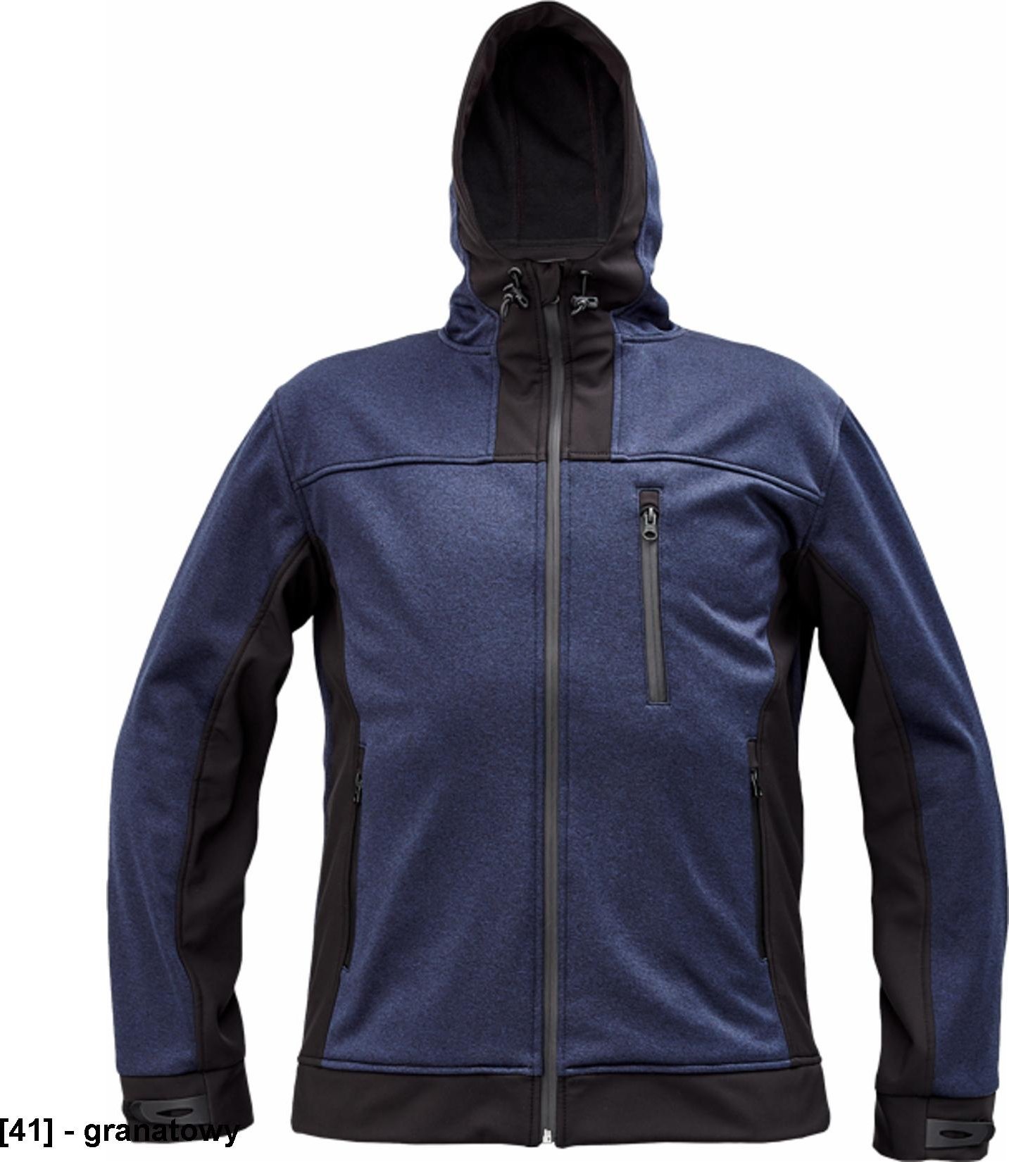 CERVA HUYER - kurtka softshellowa, poliester/spandex, rozm. xs-3xl, - granatowy XXL