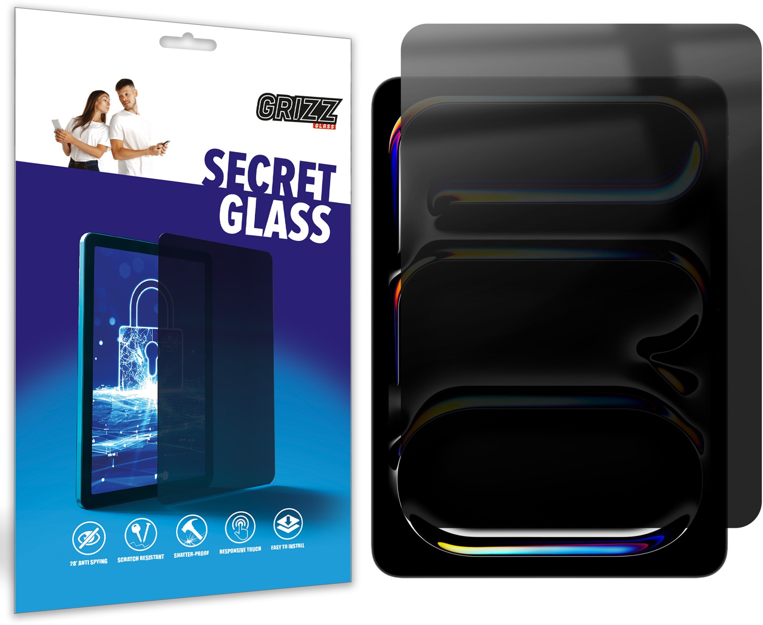 Filtr GrizzGlass Matowe szkło prywatyzujące SecretGlass do Apple iPad Pro 11" M5 2025