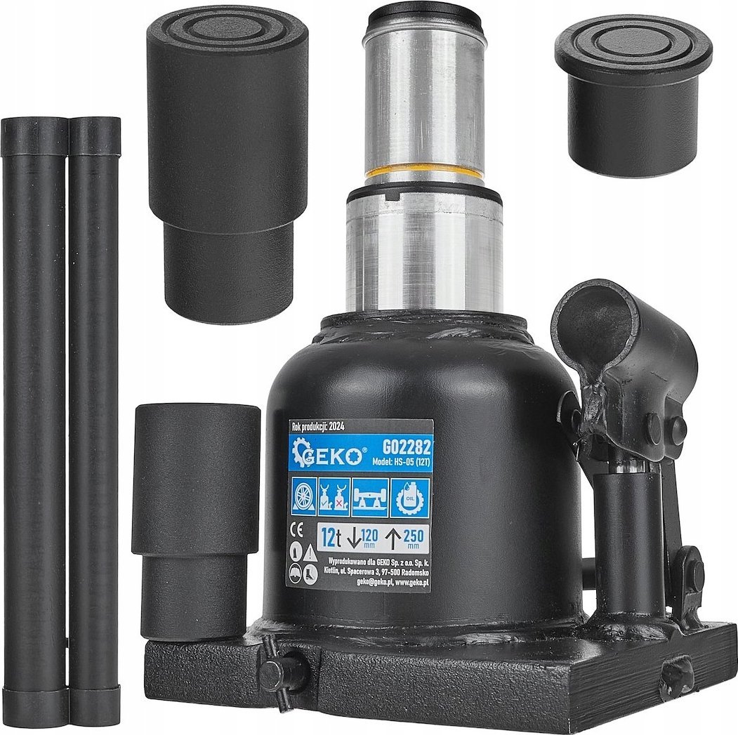 Podnośnik hydrauliczny słupkowy dwustopniowy- niski 12T (4)