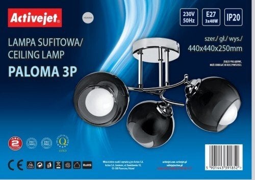 Lampa wisząca Activejet Lampa wisząca AJE-PALOMA 3P E27 3x40W